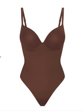 SKIMS Brown Sculpting Push-Up Bodysuit